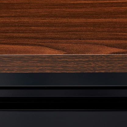 Lorell Single Right Pedestal Desk, 42 by 24 by 29-1/2-Inch, Black Walnut