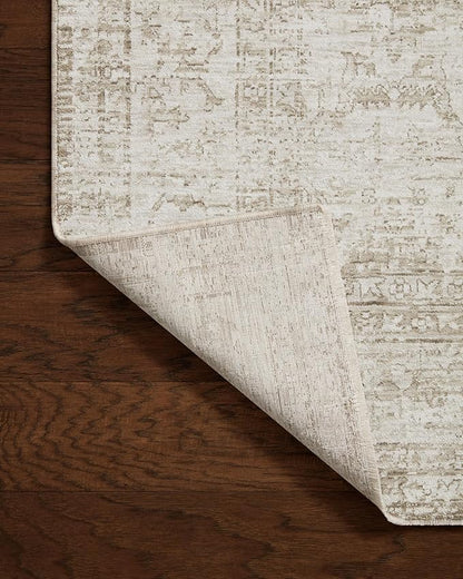 Loloi Amber Lewis Honora Collection HON-01 Ivory/Natural 6'-7" x 9'-2" Area Rug
