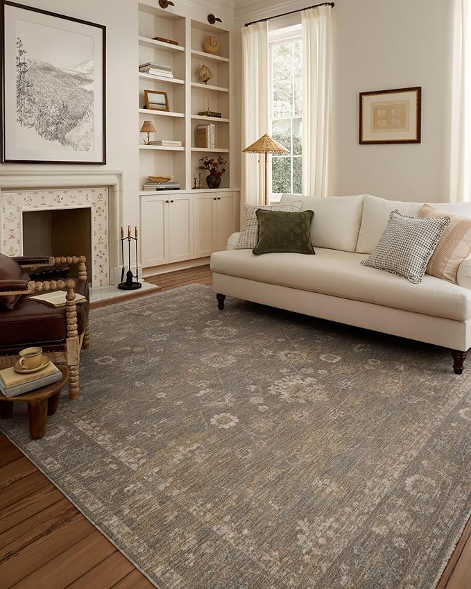 Loloi Chris Loves Julia Louisa Collection LOI-04 Lagoon/Ivory 2'-7" x 8'-0", .38" Pile Height, Runner Rug