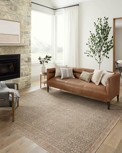 Loloi Angela Rose Aubrey Collection AUB-04 Sage/Bark 7'-6" x 9'-6", .19" Pile Height, Area Rug