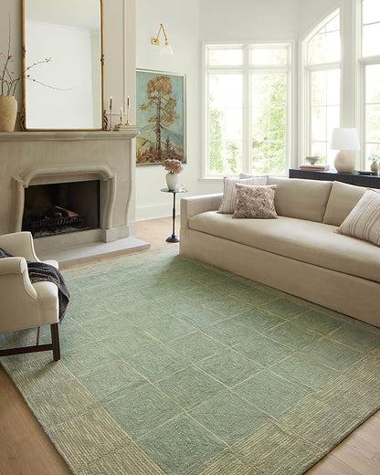 Loloi Chris Loves Julia Francis Collection FRA-02 Green/Natural 9'-3" x 13' Area Rug