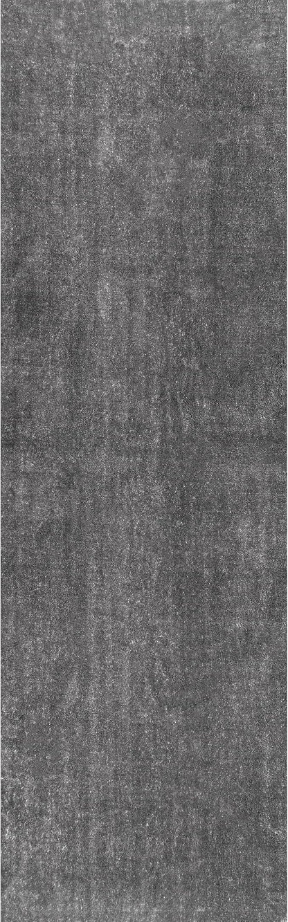 nuLOOM 2' x 8' Cozy Plush SuperiorWash Area Rug, Machine Washable, Non-Slip, Soft Fluffy Shag Carpet for Living Room Bedroom Kids Room Nursery Home Decor, Loni Grey