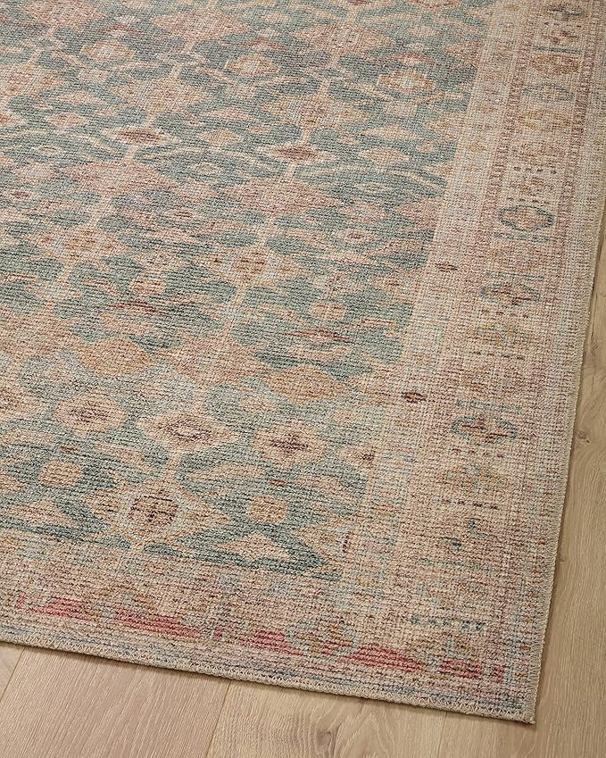 Loloi Angela Rose Aubrey Collection AUB-02 Aqua/Sand 8'-3" x 11'-3", .19" Pile Height, Area Rug