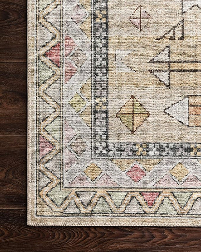 Loloi II Skye Collection SKY-04 Gold/Blush 2'-6" x 7'-6" Runner Rug