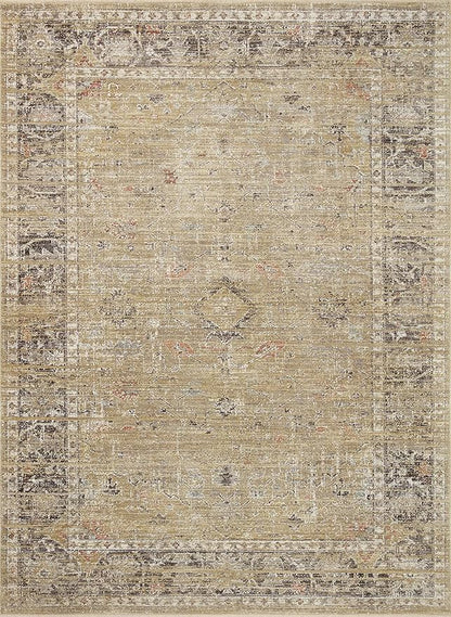 Loloi Magnolia Home by Joanna Gaines Millie Collection MIE-03 Gold/Charcoal 2'-7" x 14', .25" Pile Height, Runner Rug