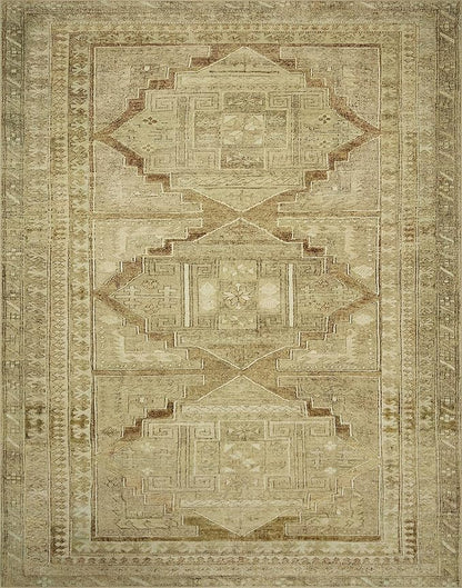 Loloi Magnolia Home by Joanna Gaines Sinclair Collection SIN-02 Khaki/Tobacco 5'-0" x 7'-0", .25" Pile Height, Machine Washable, Area Rug
