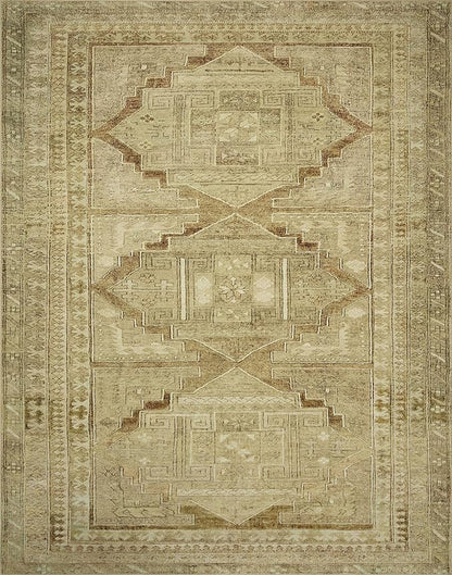 Loloi Magnolia Home by Joanna Gaines Sinclair Collection SIN-02 Khaki/Tobacco 2'-3" x 7'-6", .25" Pile Height, Machine Washable, Runner Rug