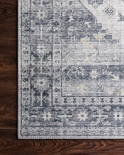 Loloi Skye Collection SKY-02 Silver/Grey 6'-0" x 6'-0" Round Area Rug