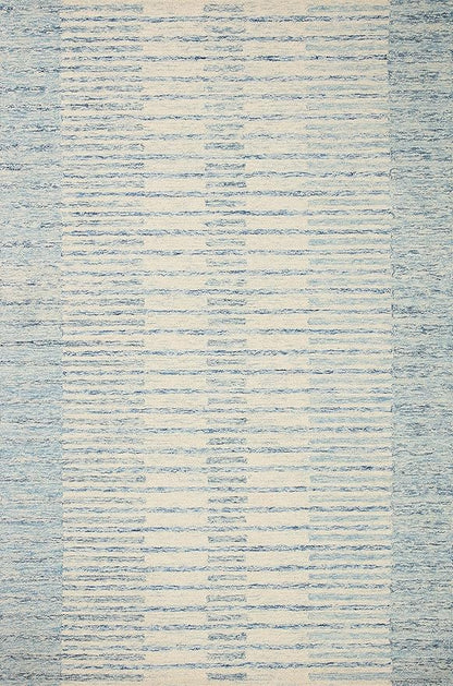 Loloi Chris Loves Julia Chris Collection CHR-01 Ivory/Denim 7'-9'' x 9'-9'', .50" Pile Height, Area Rug