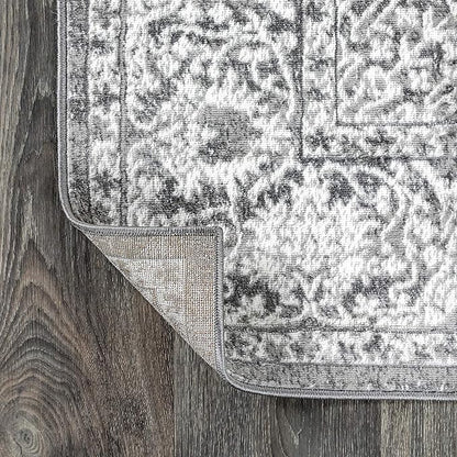 JONATHAN Y Modern Vintage Medallion Light Gray Indoor Area Rug, 5x8, Country, Floral, Easy-Cleaning for Living Room, Bedroom, Kitchen, Pet Friendly, Non-Shedding (MDP100A-5)