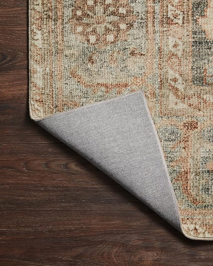 Loloi Margot Collection MAT-03 Ocean/Spice 2'-0" x 5'-0" Accent Rug feat. CloudPile, No-Shed Easy Clean Large Patterned Area Rug for Living Room, Bedroom, Dining Area