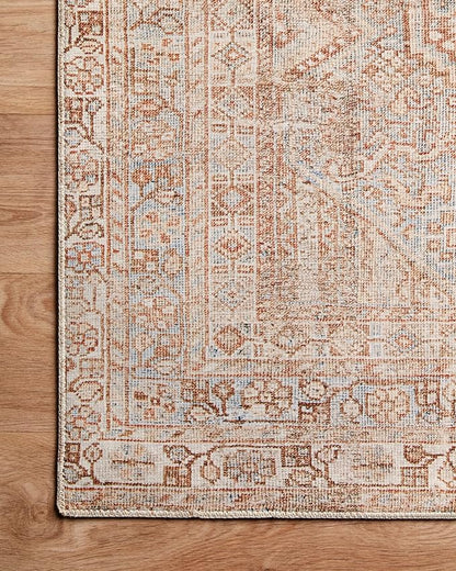 Loloi Chris Loves Julia Jules Collection JUL-04 Tangerine/Mist 9'-6" x 14', .13" Pile Height, Area Rug