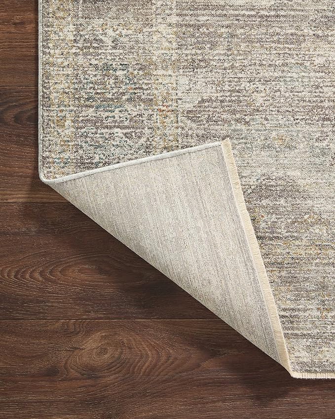 Loloi Magnolia Home by Joanna Gaines Millie Collection MIE-05 Stone/Natural 2'-7" x 12'-0", .25" Pile Height, Runner Rug