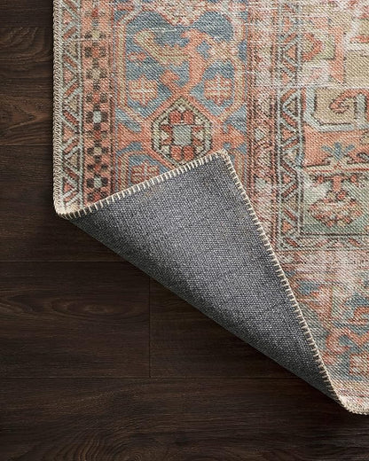 Loloi Loren Collection LQ-15 Terracotta/Sky 2'-3" x 3'-9" Accent Rug
