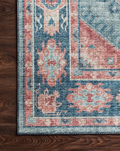 Loloi II Skye Collection SKY-03 Turquoise/Terracotta 2'-3" x 3'-9" Accent Rug