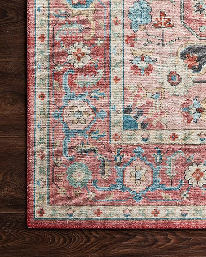 Loloi Skye Collection SKY-05 Brick/Ocean 7' x 9' Oval Area Rug