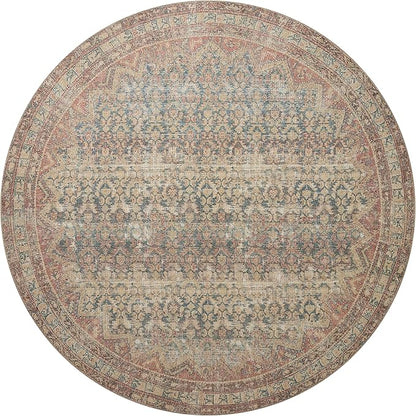 Loloi Angela Rose Aubrey Collection AUB-03 Ocean/Spice 2'-6" x 7'-6", .19" Pile Height, Runner Rug