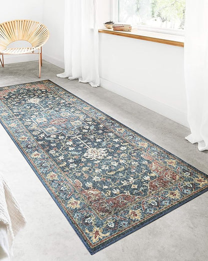 Loloi Skye Collection SKY-08 Denim/Brick 2'-0" x 5'-0" Accent Rug