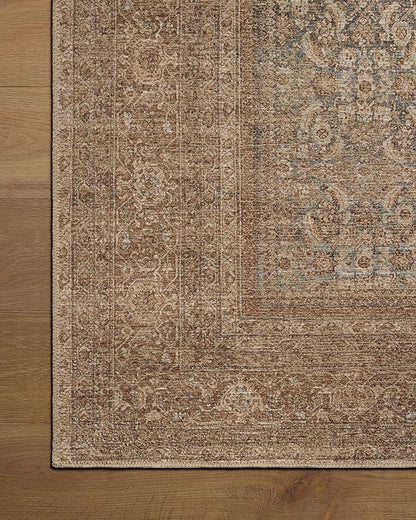 Loloi Amber Lewis Cambria Collection CBR-07 Ocean/Bark 6'-0" x 9'-0" Area Rug Jute, Neutral, Vintage Style, Antique Tone, Living, Bedroom, Dining, Carpet