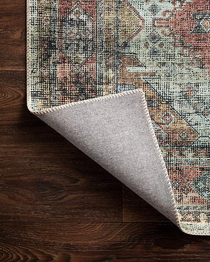 Loloi Skye Collection SKY-06 Apricot/Mist 8'-0" x 8'-0" Round Area Rug