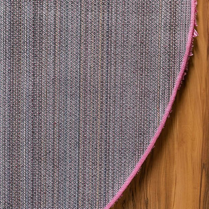 Unique Loom Solid Shag Collection Area Rug (7' 1" Round, Taffy Pink)