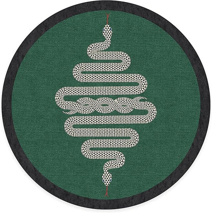 RUGGABLE x Jonathan Adler Machine Washable Modern Area Rug – Venom Emerald 8 ft Round, Stain-Resistant, Non-Slip – Large Rugs for Living Room, Bedroom, Hallway, Entryway & Office–with Cushioned Pad