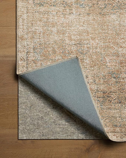 Loloi Amber Lewis Cambria Collection CBR-08 Ocean/Brick 2'-6" x 9'-6" Runner Rug Jute, Neutral, Vintage Style, Antique Tone, Living, Bedroom, Dining, Carpet