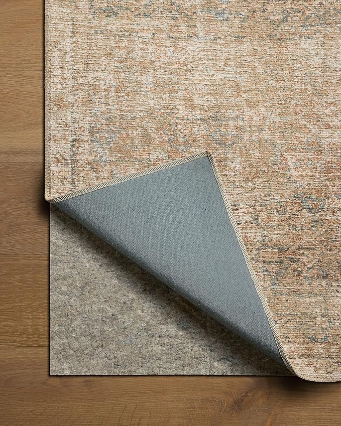 Loloi Amber Lewis Cambria Collection CBR-08 Ocean/Brick 3'-6" x 5'-6" Accent Rug Jute, Neutral, Vintage Style, Antique Tone, Living, Bedroom, Dining, Carpet