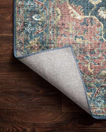Loloi II Skye Collection SKY-08 Denim/Brick 5'-0" x 7'-6" Area Rug
