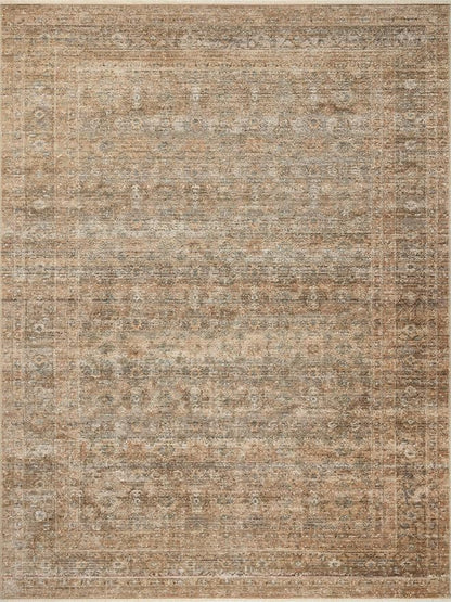 Loloi Amber Lewis Molly Collection MOL-06 Gold/Blue 2'-3" x 3'-10" Low Pile Accent Rug