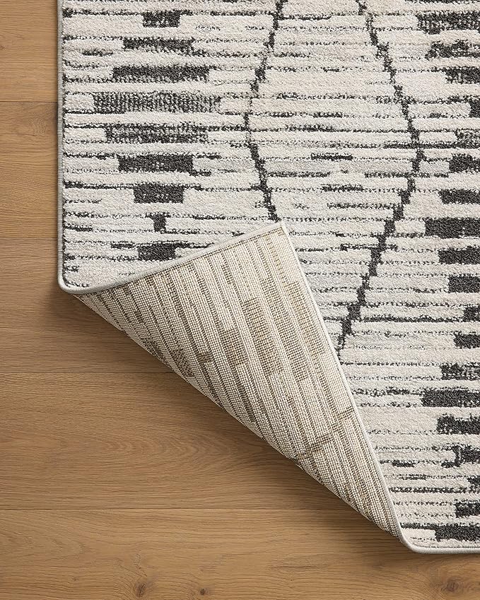 Loloi Kamala Collection KAM-02 Charcoal/Dove 2'-7" x 10'-0" Runner Rug