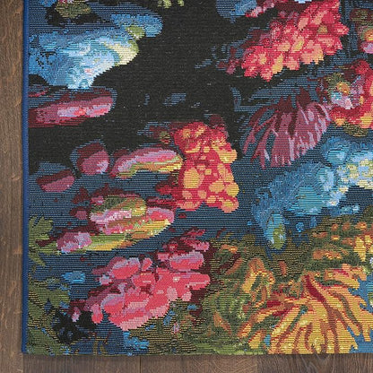 Nourison Home Color Splash Multicolor 7'10" x 9'10" Area Rug - Easy Clean, Non Shedding, Bed Room, Living Room, Dining Room, Kitchen (8' x 10')