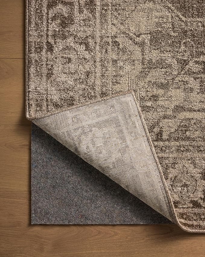 Loloi Magnolia Home by Joanna Gaines Mona Collection MOA-01 Cocoa/Stone 7'-6" x 7'-6" Round Area Rug