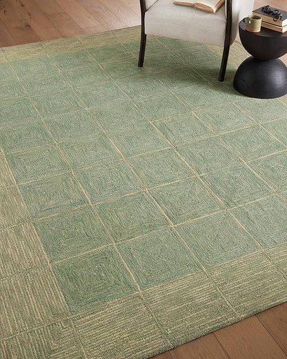 Loloi Chris Loves Julia Francis Collection FRA-02 Green/Natural 2'-6" x 9'-9" Runner Rug