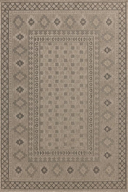 Loloi Chris Loves Julia Providence Collection PRC-07 Dove/Charcoal 9'-2" x 13', .12" Pile Height, Indoor/Outdoor Area Rug