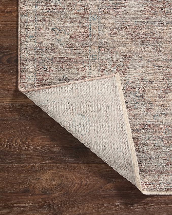 Loloi Magnolia Home by Joanna Gaines Millie Collection MIE-04 Brick/Fog 2'-7" x 14', .25" Pile Height, Runner Rug