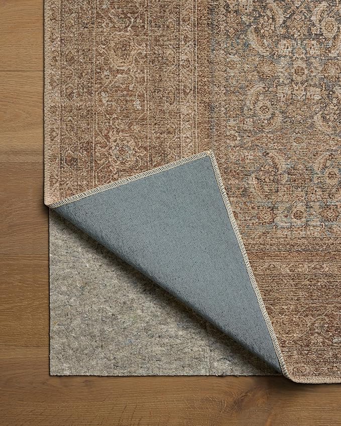 Loloi Amber Lewis Cambria Collection CBR-07 Ocean/Bark 5'-0" x 7'-6" Area Rug Jute, Neutral, Vintage Style, Antique Tone, Living, Bedroom, Dining, Carpet