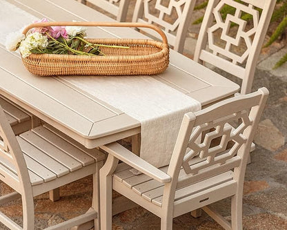 Martha Stewart by POLYWOOD® Chinoiserie Dining Arm Chair in Mahogany