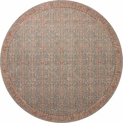 Loloi Angela Rose Aubrey Collection AUB-04 Blue/Terracotta 7'-6" x 9'-6", .19" Pile Height, Area Rug