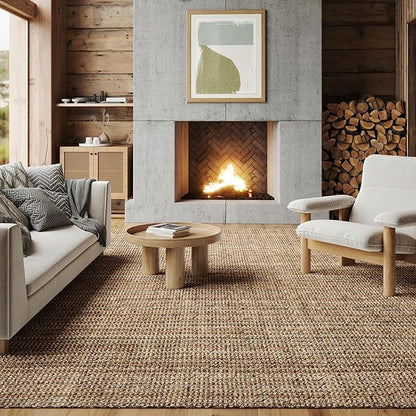 Nuloom Ashli Hand Woven, Natural, 5' x 8', Farmhouse, Jute, Soft and Textured, High Traffic, Stain Resistant, Easy Clean, Durable Area Rug for Bedroom, Living Room, Dining Space, Den, Foyer, Entryway