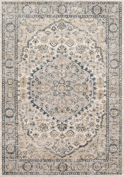 Loloi Teagan Collection TEA-01 Natural/Lt. Grey 2'-8" x 7'-6" Runner Rug, Large, Soft Neutral Rug, High-Traffic for Living Room, Bedroom, Home Office, Dining Area