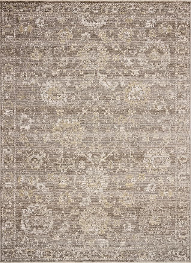 Loloi Magnolia Home by Joanna Gaines Pace Collection PAC-03 Taupe/Wheat 9'-6" x 9'-6" Round Area Rug