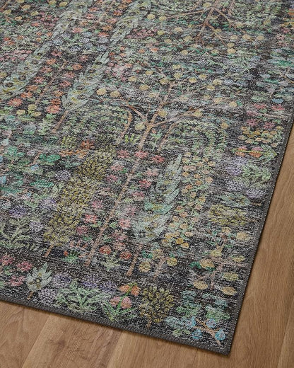 Loloi Rifle Paper Co. Maison Collection MAO-07 Charcoal 2'-6" x 12'-0", .19" Pile Height, Runner Rug