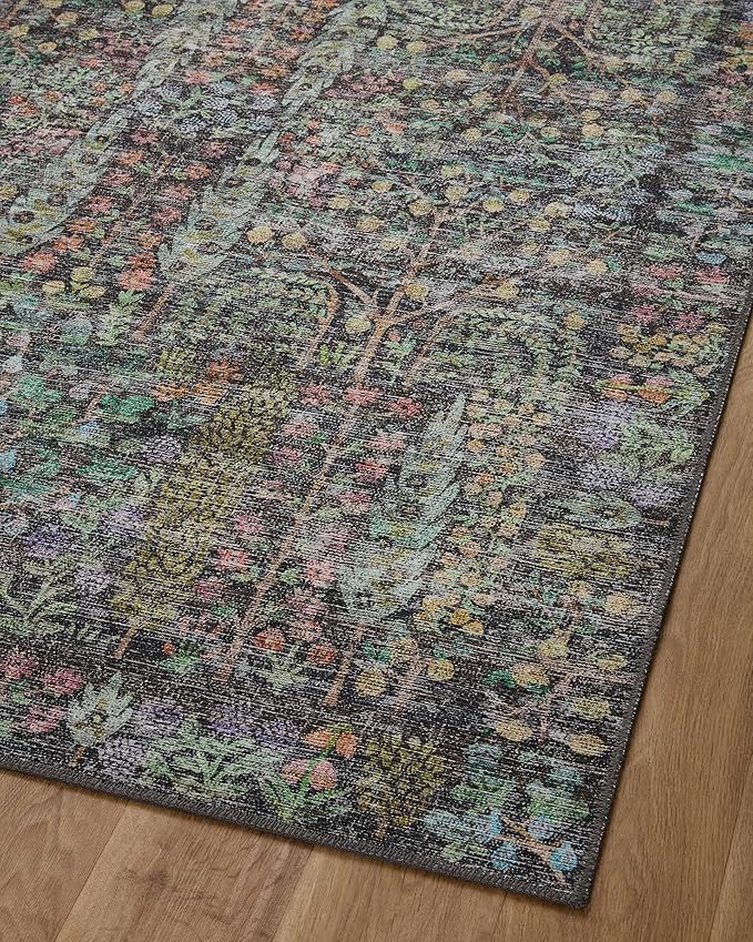 Loloi Rifle Paper Co. Maison Collection MAO-07 Charcoal 2'-3" x 3'-9", .19" Pile Height, Accent Rug