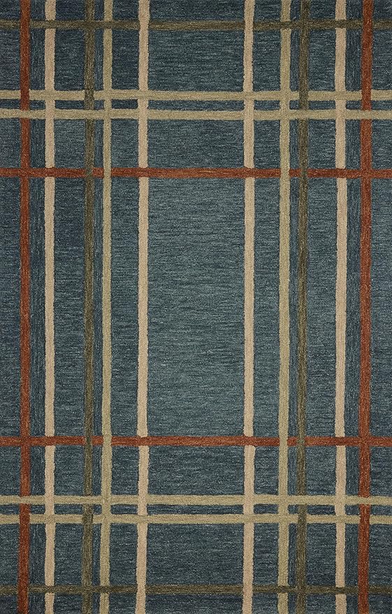 Loloi Magnolia Home by Joanna Gaines Waylon Collection WAY-01 Denim/Multi 2'-6" x 7'-6" Runner Rug