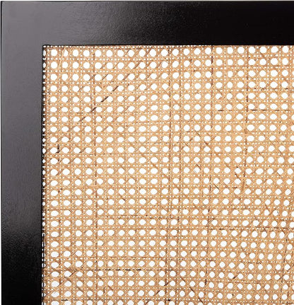 SAFAVIEH Home Collection Vienna Black Cane Queen Headboard Platform