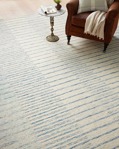 Loloi Chris Loves Julia Chris Collection CHR-01 Ivory/Denim 2'-0'' x 5'-0'', .50" Pile Height, Accent Rug