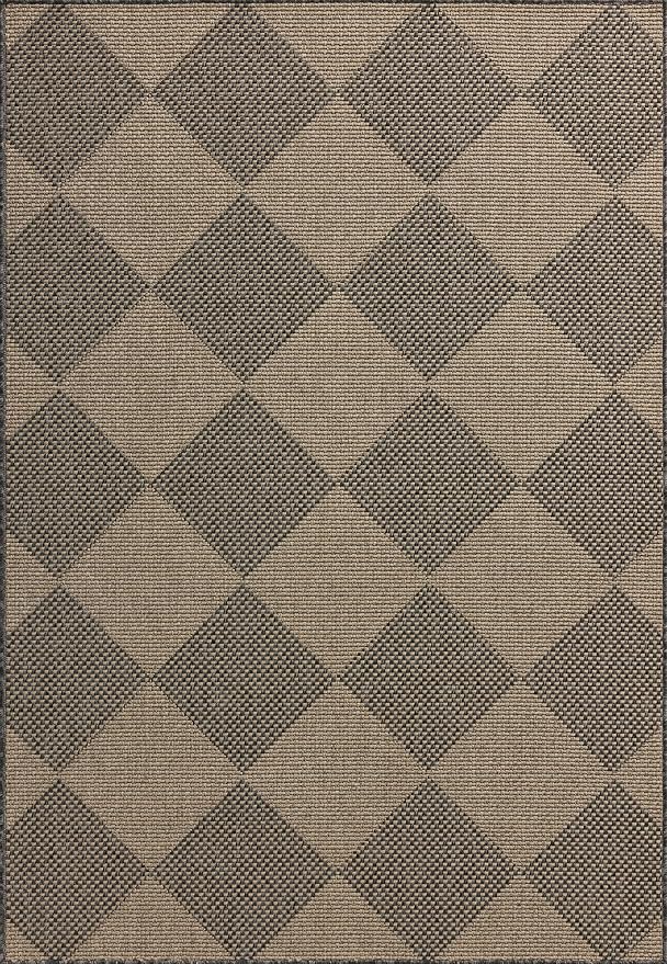 Loloi Chris Loves Julia Providence Collection PRC-04 Graphite/Sand 7'-6" x 10', .12" Pile Height, Indoor/Outdoor Area Rug