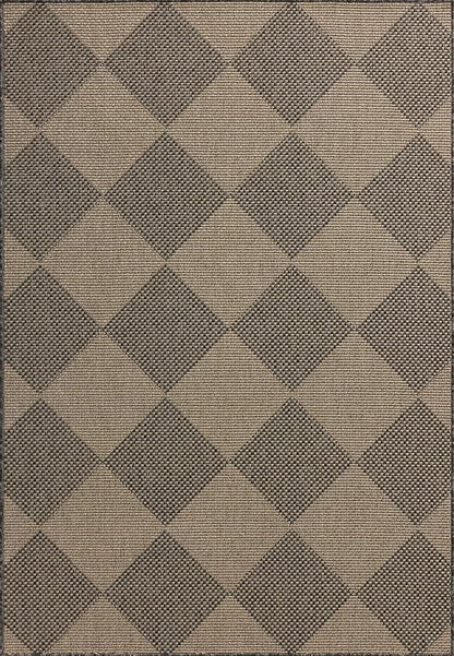 Loloi Chris Loves Julia Providence Collection PRC-04 Graphite/Sand 6'-3" x 9'-2", .12" Pile Height, Indoor/Outdoor Area Rug
