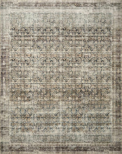 Loloi Amber Lewis Morgan Collection MOG-02 Navy/Sand 2'-3" x 11'-6" 38" Thick Runner Rug feat. CloudPile, Neutral, Room Décor, Vintage Inspired, Livingroom, Bedroom, Dining Area